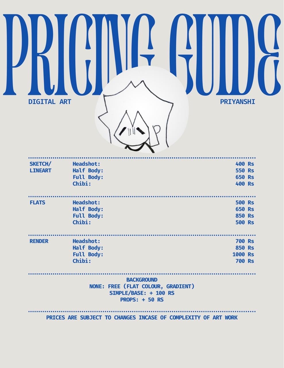 Art Commission Pricing